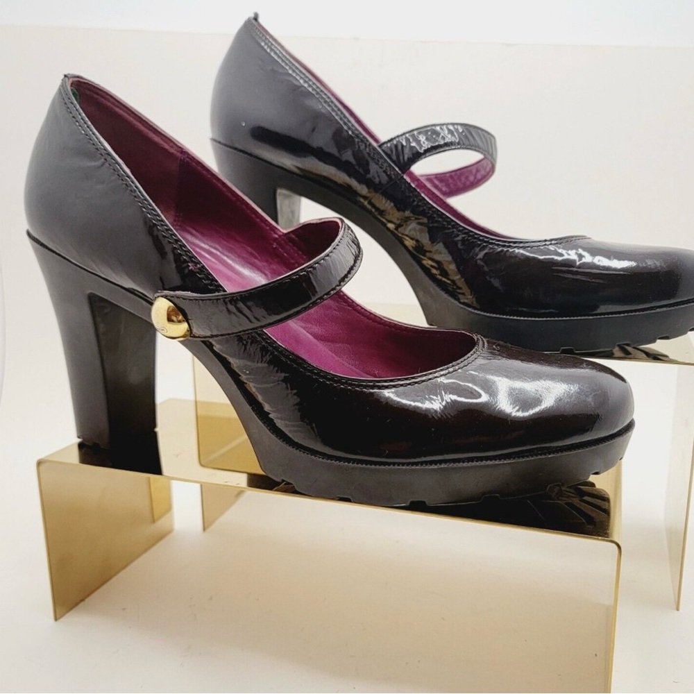 Elegant Black Patent Leather Mary Jane Heels